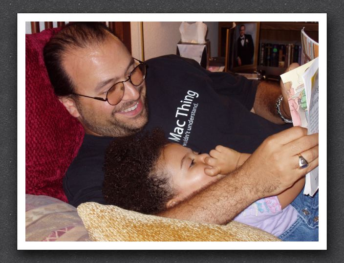 Daddy reads to Kayla #2