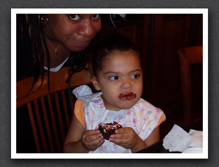Kayla's favorite things: Mommy & chocolate cake