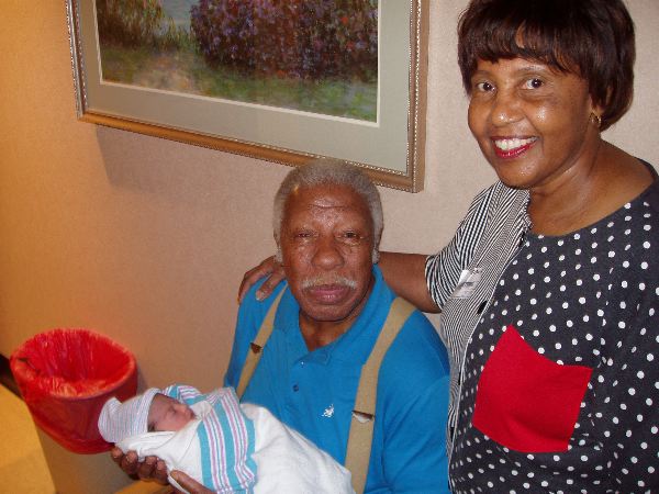 Grandpa Charles and Grandma Daisy with Kayla