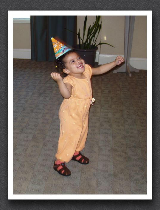 Kayla dances at Anusha's birthday party
