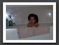 Silly girl in the tub