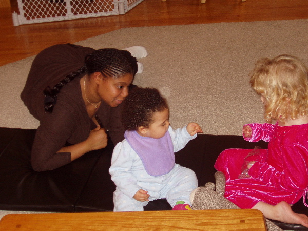 Mommy and Kayla play with Cousin Rachel