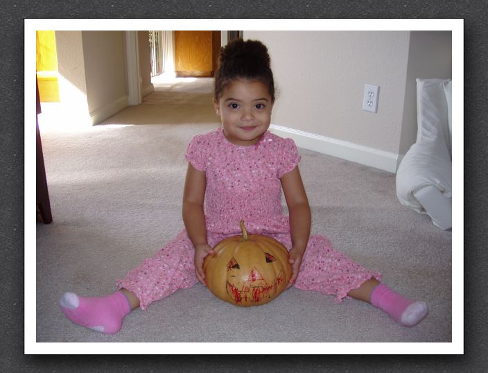A girl and her pumpkin