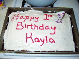 "Happy 1st Birthday, Kayla!"