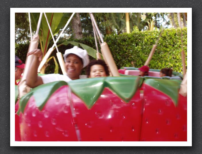 Mommy and Kayla on the strawberry ride